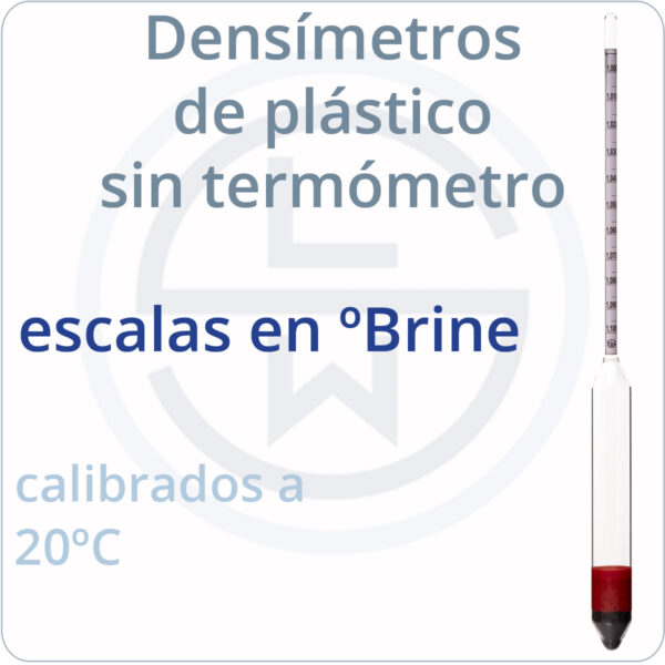 densímetros de plástico sin termómetro - ºBrine