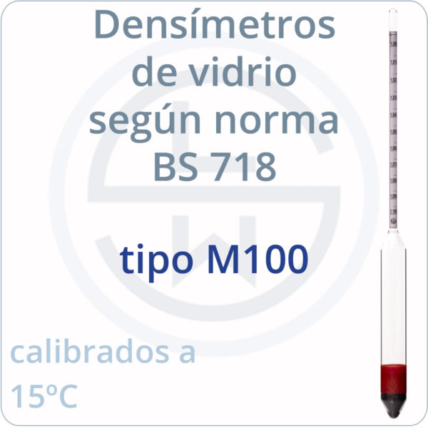 densímetros según norma BS 718 tipo M100