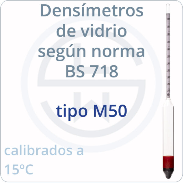 densímetros según norma BS 718 tipo M50