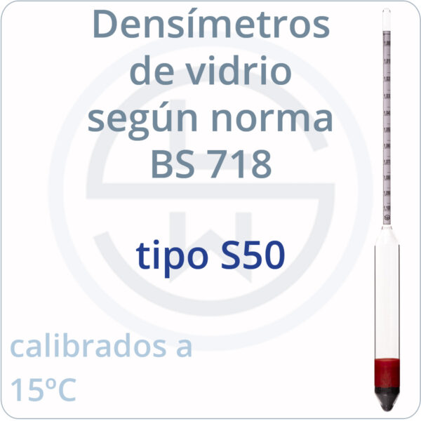 densímetros según norma BS 718 tipo S50
