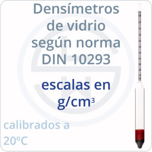 densímetros según norma DIN 10293