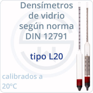 densímetros según norma DIN 12791 tipo L20
