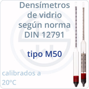 densímetros según norma DIN 12791 tipo M50