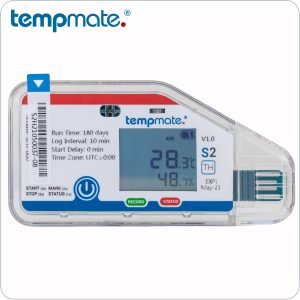 Data Logger de un solo uso S2 de Temperatura y Humedad de TempMate: Monitorización precisa y fiable de la temperatura y la humedad