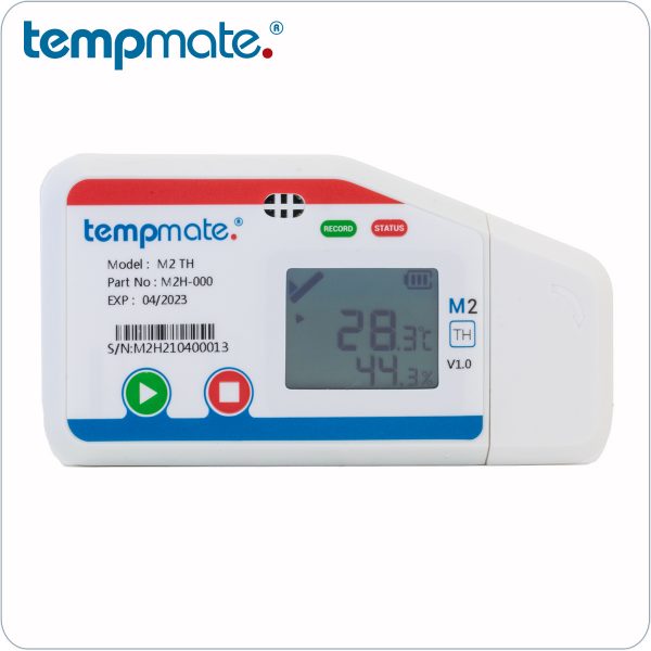 Data Logger multiuso M2 de humedad y temperatura de TempMate: Monitorización precisa y fiable de la humedad y temperatura