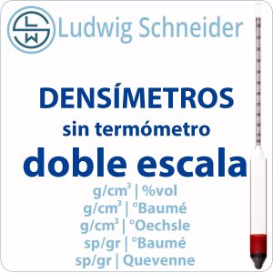 - Densímetros con doble escala